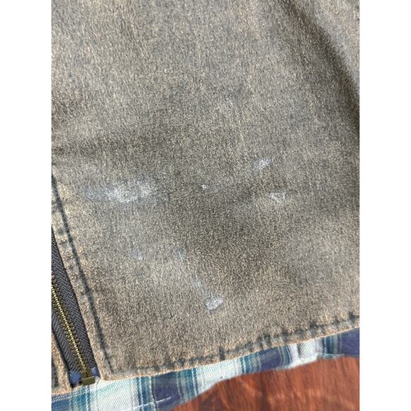 Cody James Dusty 3.0 Oil Coated Zip Up Vest Jacket Brown Plaid Liner Mens XL GUC - Picture 7 of 12